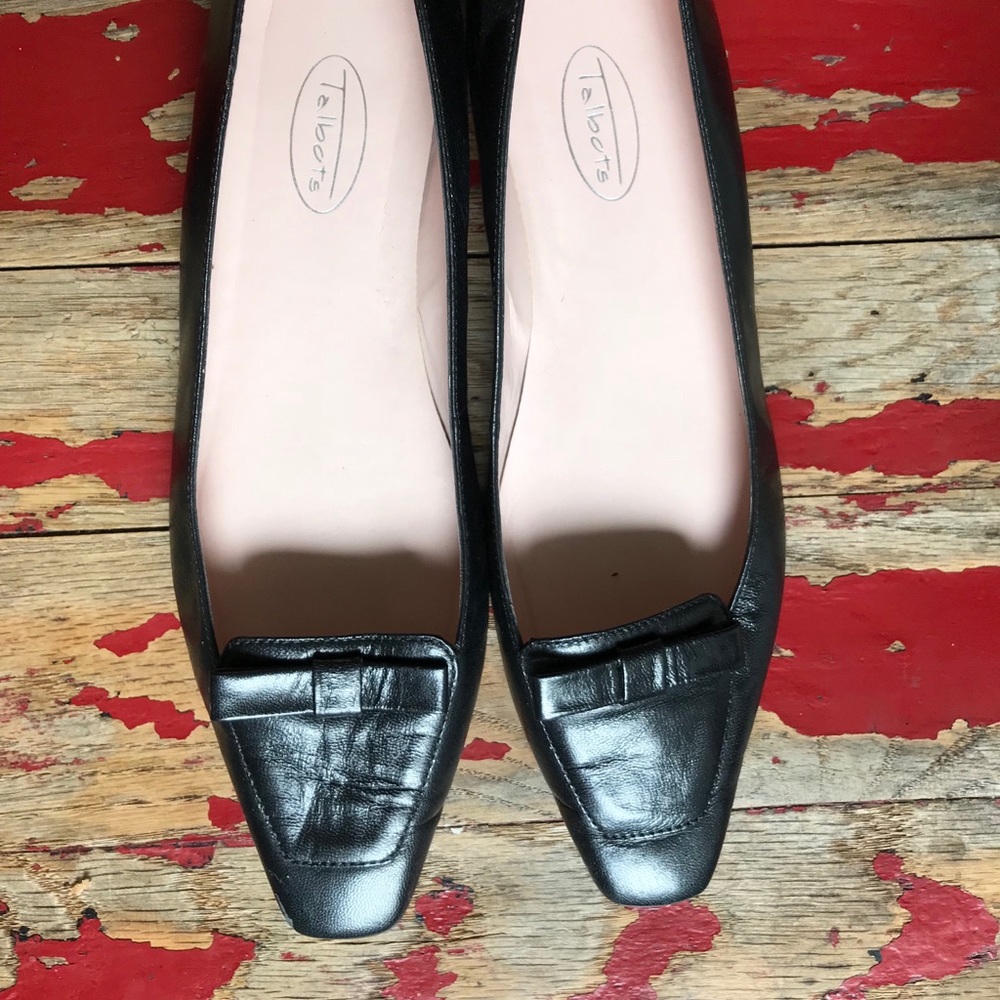 Talbots Black Leather Flats